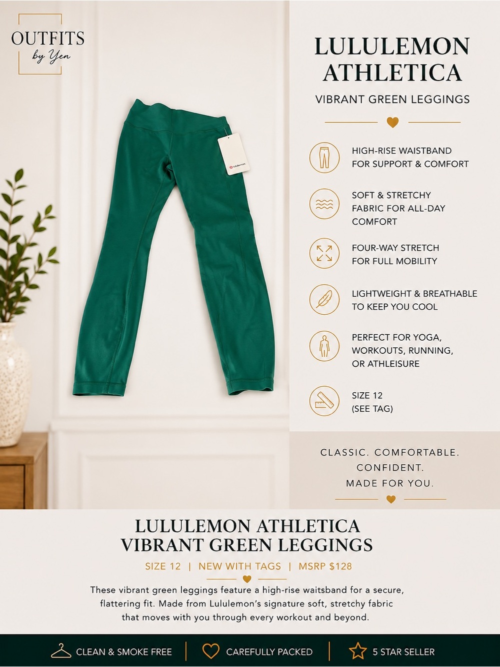 lululemon athletica Vibrant Green Leggings
